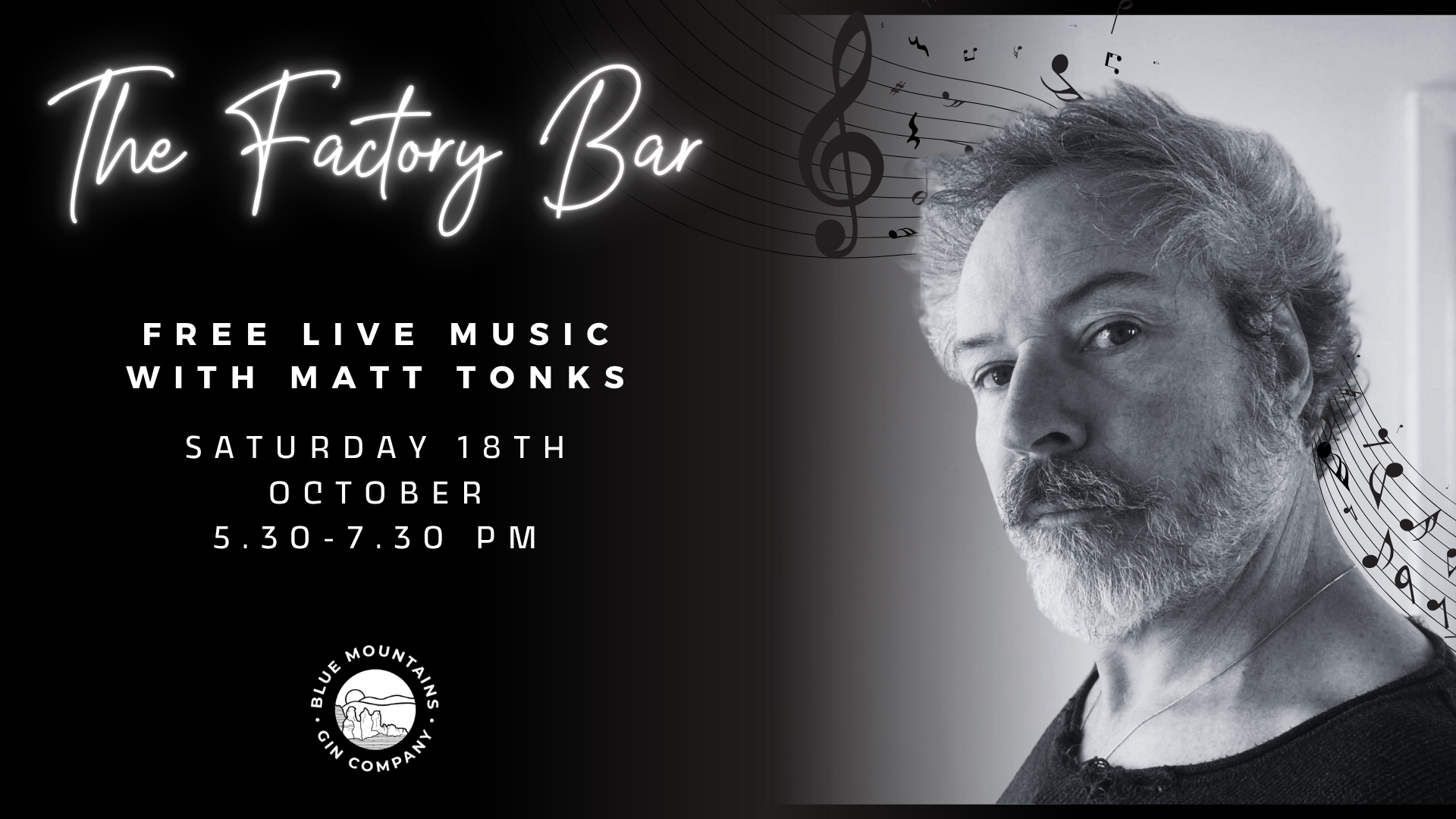 Matt Tonks performing live at The Factory Bar in Katoomba