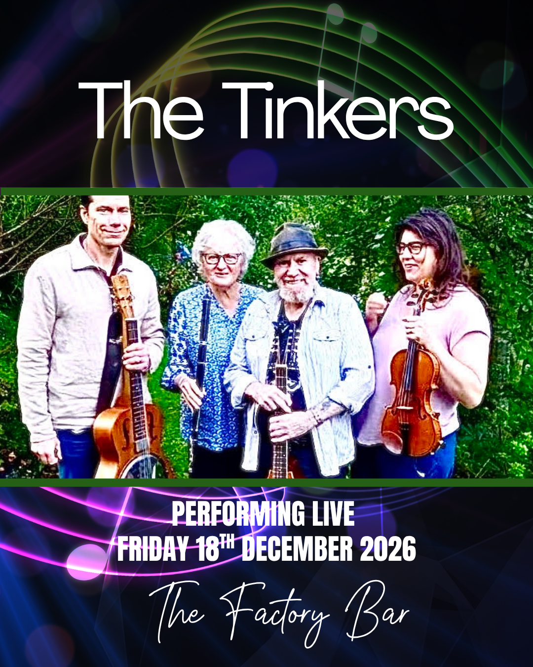 The Tinkers performing atThe Factory Bar